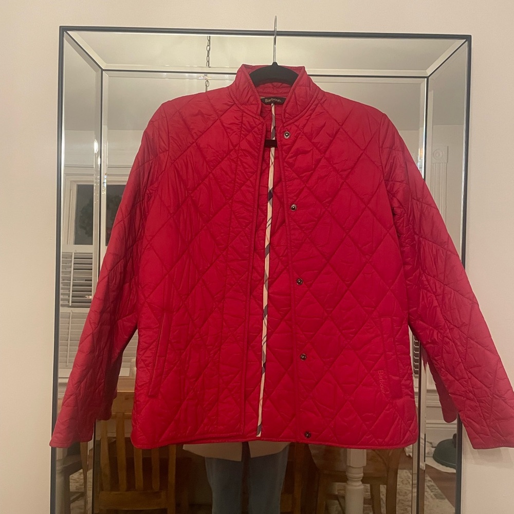 Barbour Puffer Jacket - Red - US 4